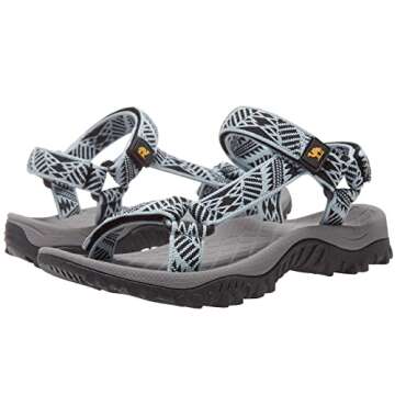 CAMEL CROWN Hiking Sport Sandals for Women Anti-skidding Water Sandals Comfortable Athletic Sandals for Outdoor Wading Beach blue/black 7