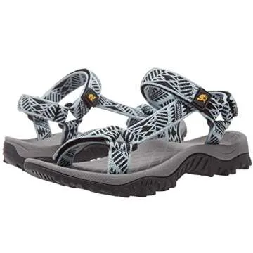 CAMEL CROWN Hiking Sport Sandals for Women Anti-skidding Water Sandals Comfortable Athletic Sandals for Outdoor Wading Beach blue/black 7