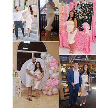 houstil Women's V Neck Halter Fishtail Bandage Bodycon Dress Party Holiday Wedding Guest Dresses (L,...