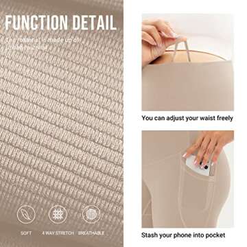 MIRITY Maternity Ribbed Leggings with Pockets