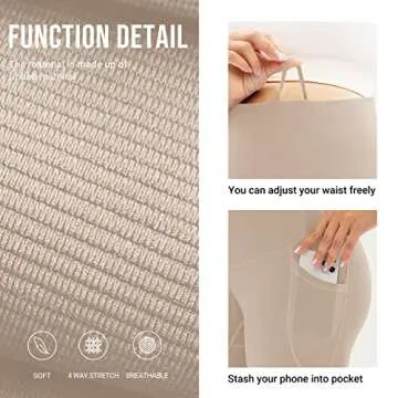 MIRITY Maternity Ribbed Leggings with Pockets