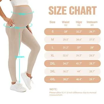 MIRITY Maternity Ribbed Leggings with Pockets