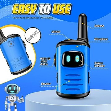 Mini Robots Walkie Talkies for Kids Aged 3-6 Years
