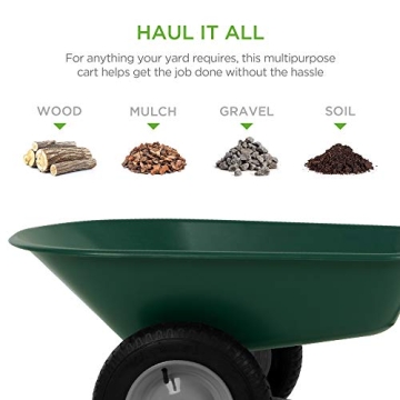 Best Choice Products Garden Cart - Dual-Wheel Utility