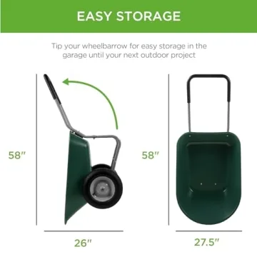 Best Choice Products Garden Cart - Dual-Wheel Utility