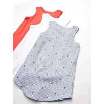 Amazon Essentials Girls and Toddlers' Tank Top, Multipacks