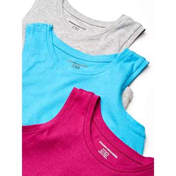 Amazon Essentials Girls and Toddlers' Tank Top, Multipacks