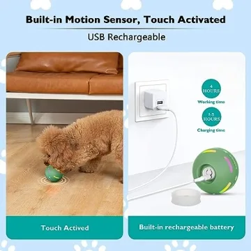 BARHOMO Interactive Dog Ball - Rechargeable & Durable