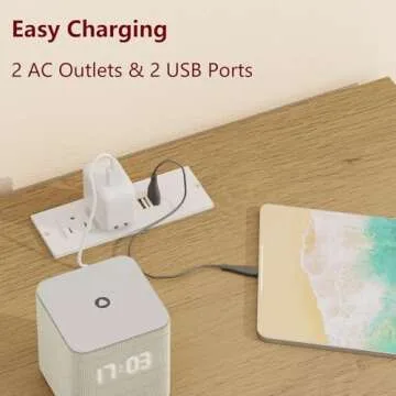 Irontar Rattan Nightstand with Charging Station, Night Stand with 3 Large Drawers, Boho End Table, Bedside Table with Metal Handles, Accent Table for Bedroom, Natural BZZ011ME