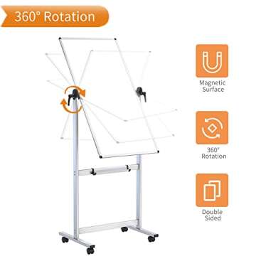 VIZ-PRO Mobile Magnetic Whiteboard 48" x 24"