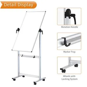 VIZ-PRO Mobile Magnetic Whiteboard 48" x 24"