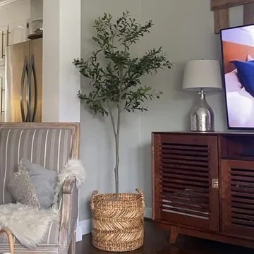 6ft Faux Olive Tree Artificial Silk Plant Home Office Decor