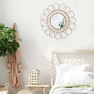 Chillyday Rattan Wall Mirror - Stylish Home Decor