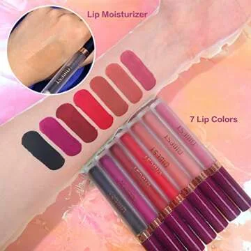 QiBest 8pcs Matte Lipstick Set - Velvety Colors for All Occasions