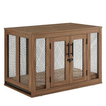 unipaws Furniture Dog Crate with Tray for Medium Dogs, Indoor Aesthetic Puppy Kennel Pet House Dog C...