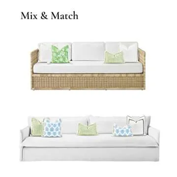 Hofdeco Coastal Indoor Outdoor Lumbar Pillow Cover