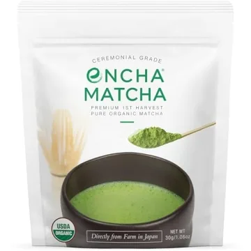 Encha Ceremonial Grade Matcha Powder, Organic First Harvest Japanese Matcha Green Tea Powder, Matcha...