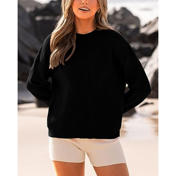 BTFBM Women's Casual Oversized Knit Sweater - Fall 2024