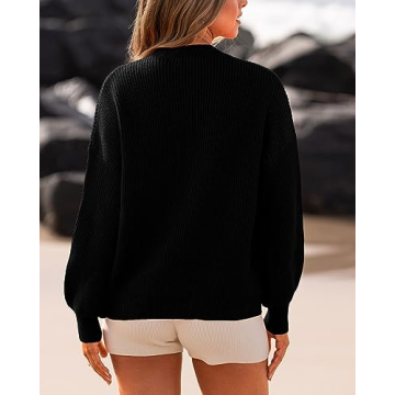 BTFBM Women's Casual Oversized Knit Sweater - Fall 2024