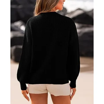 BTFBM Women's Casual Oversized Knit Sweater - Fall 2024