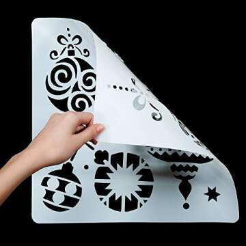 Reusable 12 x 12 Inch Christmas Stencils for Crafts