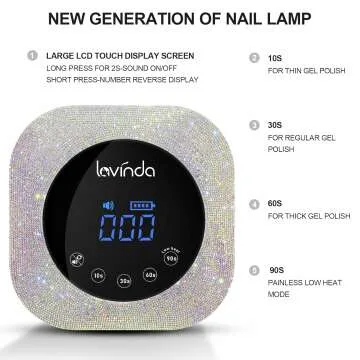 54W Cordless Lavinda UV LED Nail Lamp for Quick Dry