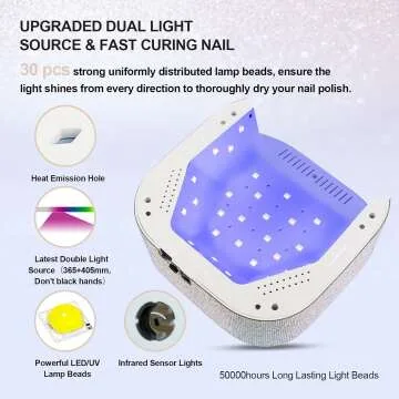 54W Cordless Lavinda UV LED Nail Lamp for Quick Dry