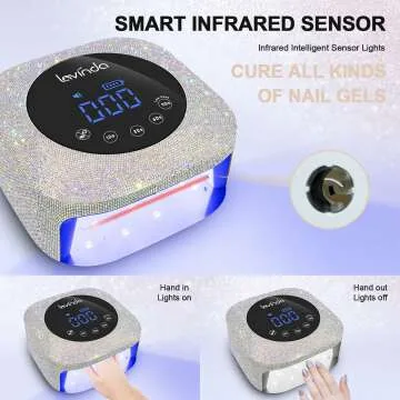 54W Cordless Lavinda UV LED Nail Lamp for Quick Dry