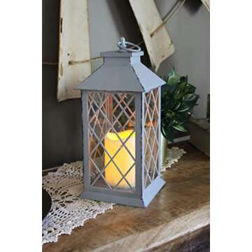 A Cheerful Giver Flickering Flameless Candles with Remote - LED Battery Candles for Indoor/Outdoor Use - Wedding Decorations and Table Decor - 5.5" W x 13.5" H x 1.5" L - Tan