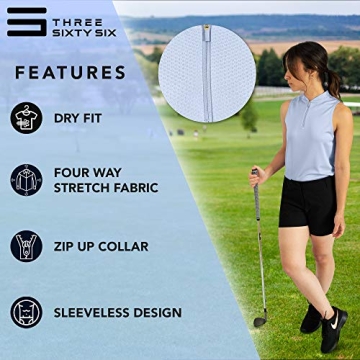 Chic Sleeveless Golf Polo for Women - Three Sixty Six