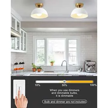 MIAOMEIO Modern Semi Flush Mount Ceiling Light Fixture