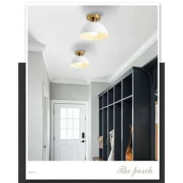 MIAOMEIO Modern Semi Flush Mount Ceiling Light Fixture