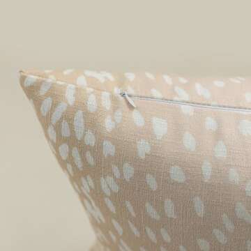 Set of 2 Antelope Pillow Covers - Stylish and Durable Decorative Accents in Beige Tones