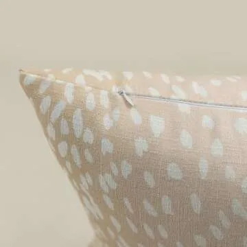 Set of 2 Antelope Pillow Covers - Stylish and Durable Decorative Accents in Beige Tones