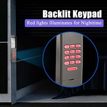 for LiftMaster 377LM Wireless Keypad/Keyless Entry Compatible with Purple Learn Button Sears Craftsman | Chamberlain Garage Door Openers 315Mhz Security +