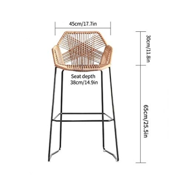 Stylish & Comfortable JUBADENG Rattan Bar Chair