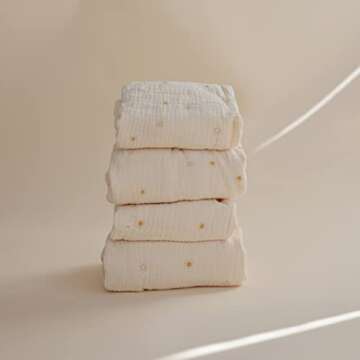 mushie Extra Soft Muslin Fitted Mini Crib Sheet | 24"x 38" (Sun)