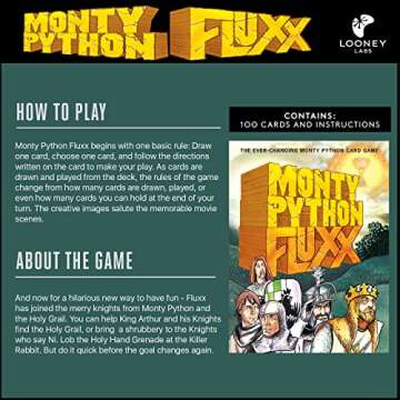 Enjoy Monty Python Fluxx Card Game - Fun for All Ages