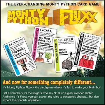 Enjoy Monty Python Fluxx Card Game - Fun for All Ages