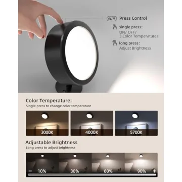 EZVALO LED Wall Mounted Lights with Remote Control