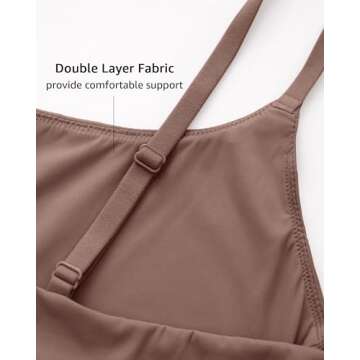 INLYRIC Women's Inbarely Bralettes Cami Bras No Underwire Wireless Seamless Unlined Comfort Sports Bra Brown Purple X-Large