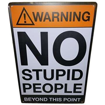 Funny Warning Metal Sign for Home Garage Decor