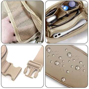 Amazerbst Belt Bag, Fanny Pack, Everywhere Belt Bag,40 Inch Adjustable Strap,Belt Bag for Women and ...