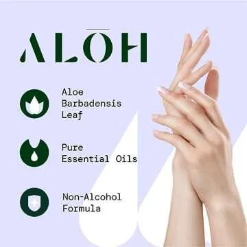 ALŌH Peppermint Eucalyptus Sanitizing Hand Wipes - Clean Hands, Clear Mind On The Go Sanitizer for Kids and Adults - Travel Size 6 packs of 20ct Wipes (120 Wipes)