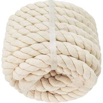 Natural White Cotton Rope for Crafts and Outdoor Activities