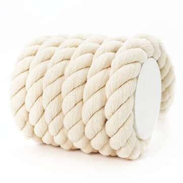 Natural White Cotton Rope for Crafts and Outdoor Activities