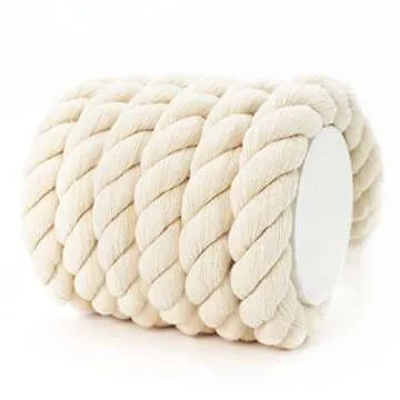 Natural White Cotton Rope for Crafts and Outdoor Activities
