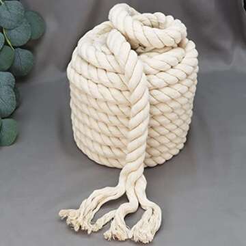 Natural White Cotton Rope for Crafts and Outdoor Activities
