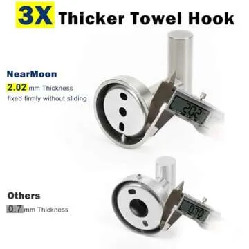 Durable NearMoon Bath Towel Hooks - Stylish & Functional
