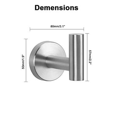 Durable NearMoon Bath Towel Hooks - Stylish & Functional